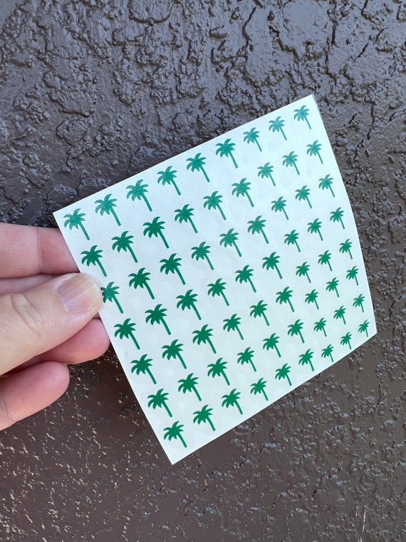 Palm Tree Nail Decals/stickers in Multiple Sizes Vacation Etsy