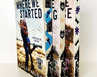 Stone Riders MC Series by Ashley Munoz Books 1-3  - Custom Sprayed Edges