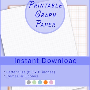 Graph Paper Printable Grid Paper for Bullet Journal Paper for Note Paper PDF Graph Printable PDF for Graph Drawing Paper Squared Paper PDF