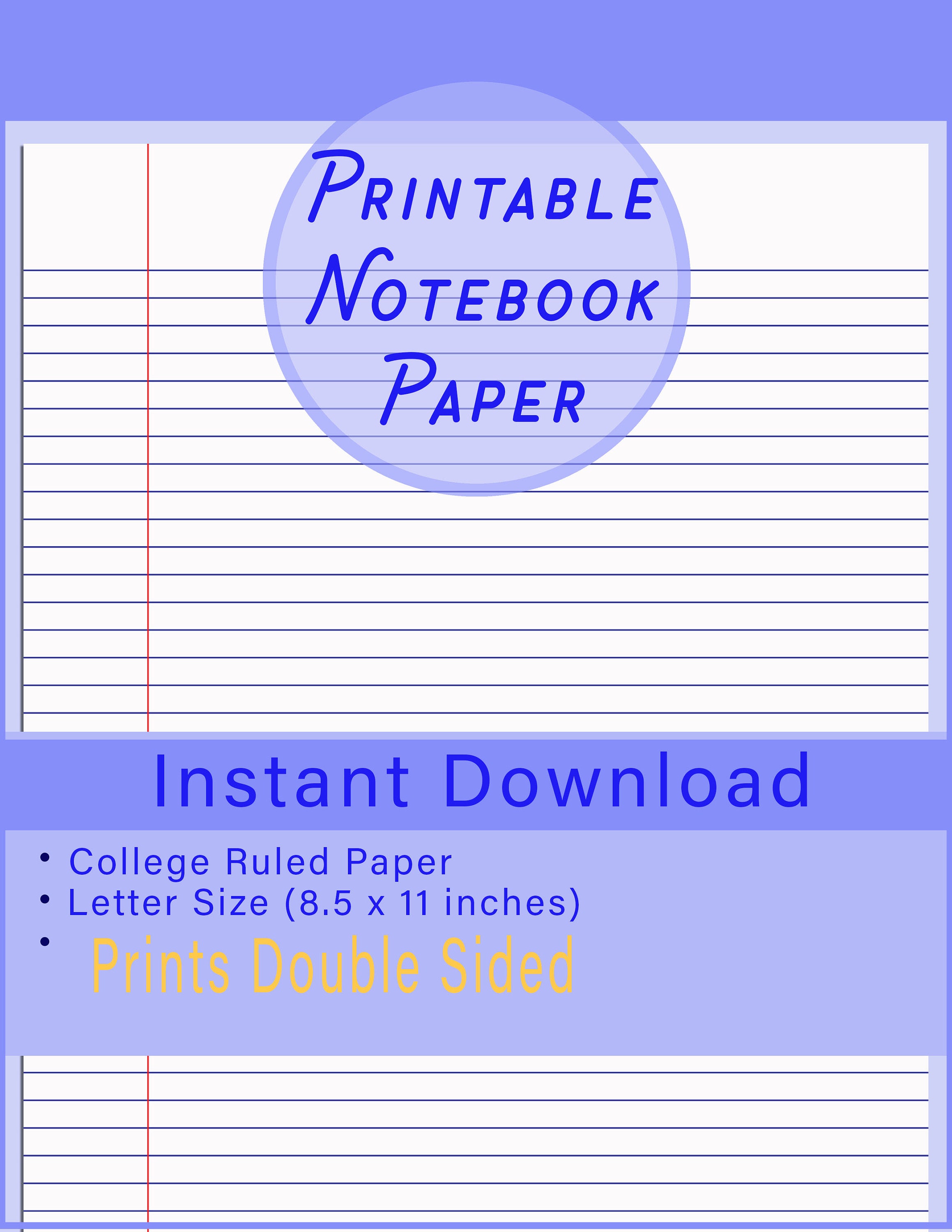 digital lined paper prints two sided click now to learn etsy