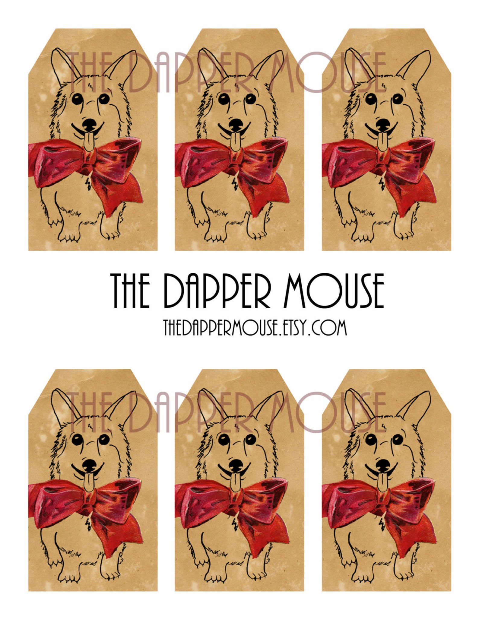 Dog Birthday Party Dog Gift Tag Puppy Gift Tags Printable - Etsy