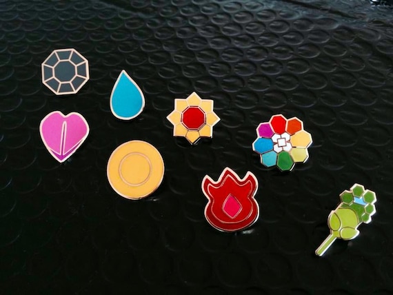 カントーポケモンジムバッジセット 8個セット アニメ ファイアー