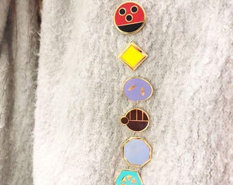 ジョウト地方のポケモンジムバッジ 8 個セット アニメ シルバー