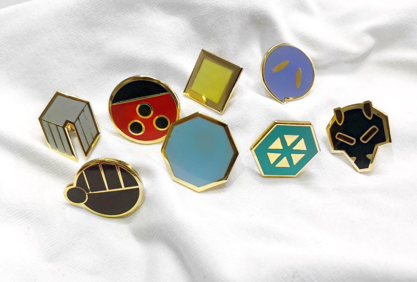 ジョウト地方のポケモンジムバッジ 8 個セット アニメ シルバー