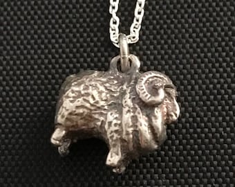 Pendentif / charm Mouton Marino - Argent sterling