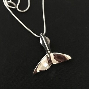 Whale Tail Pendant sterling silver image 2