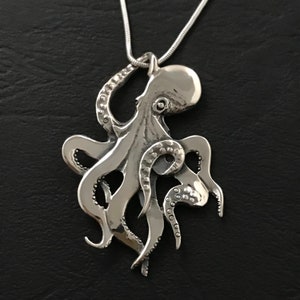 Octopus Pendant- Sterling Silver