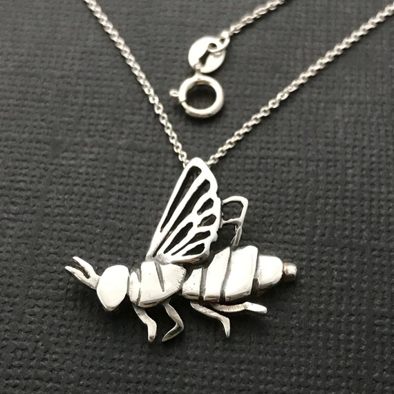Buy Sterling Silver & Rose Gold Vermeil Bumble Bee Necklace Online in India  - Etsy