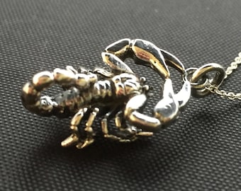 Scorpion Pendant / charm - Sterling Silver