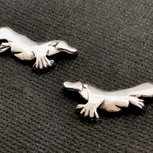 Platypus stud earings - sterling silver 22mm