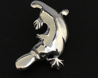 Broche de ornitorrinco: plata de ley maciza, regalo australiano, recuerdo australiano, joyería australiana