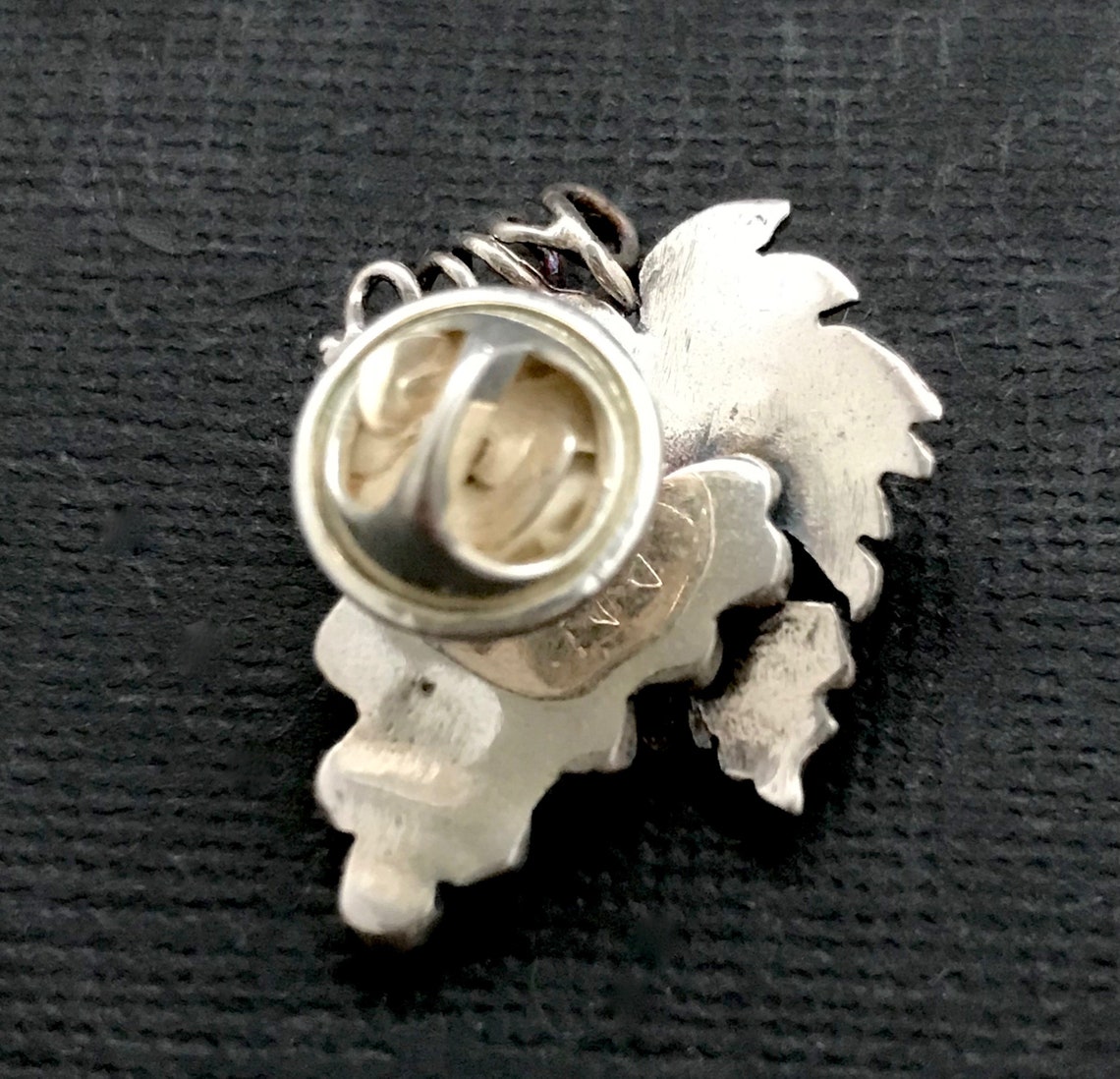 Grape and Vine Lapel pin sterling silver Etsy