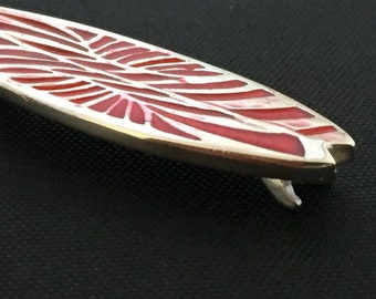 Surf Board Pendant - sterling silver