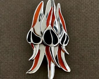 Broche Sturt Pea - esmalte, plata de ley