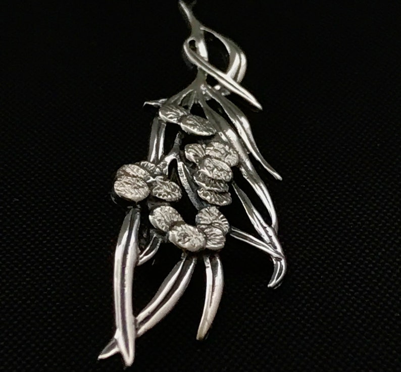 Wattle Brooch solid sterling silver 55mm Aussie gift, Australian souvenir image 3