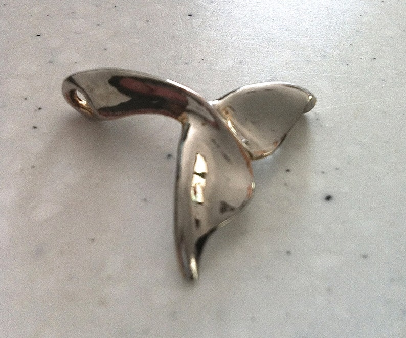 Whale Tail Pendant sterling silver image 3