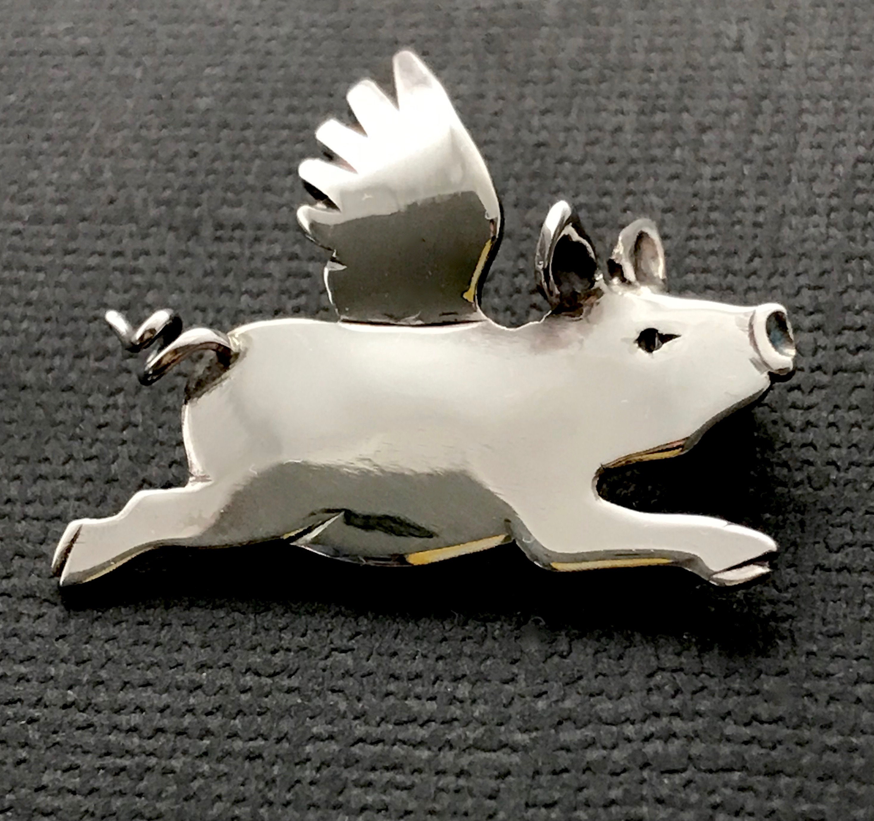 Pigs Might Fly Brooch Sterling Silver Etsy