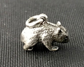 Wombat Pendant / charm - Sterling Silver