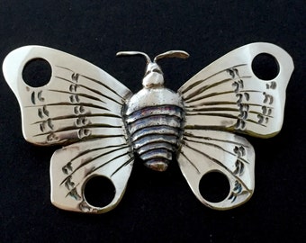 Moth Brooch - Sterling Silver