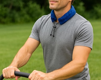 Reusable Cooling Neck Wrap: Blue HulaCoola for Heat Relief
