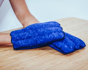 Kozy Collar Therapy Mitten – Microwavable & Freezable Heat/Ice Mitt – Basic Blue
