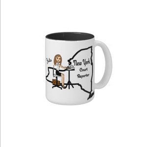 State Court Reporter Mugs -   Personalized