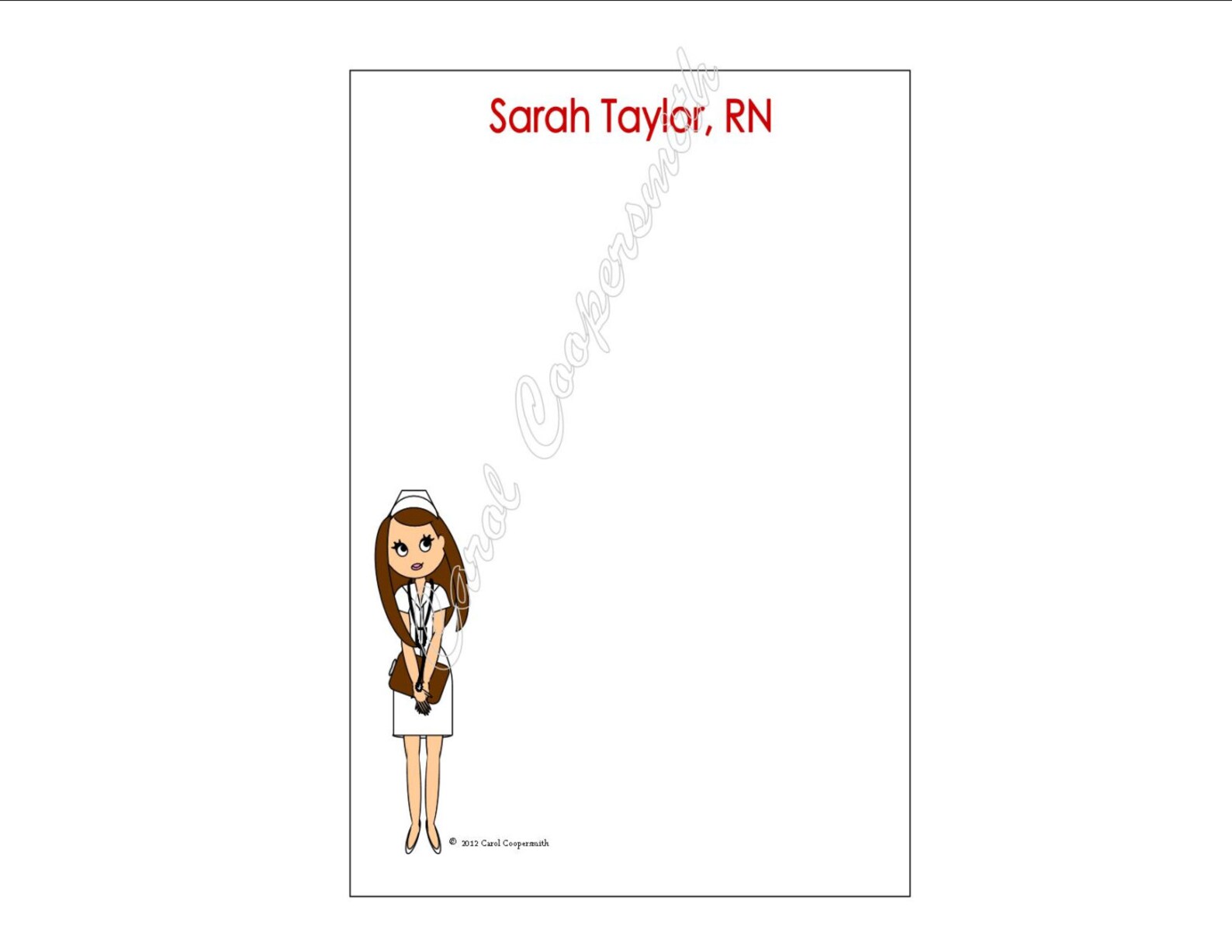 Nurse Notepads Personalized Etsy