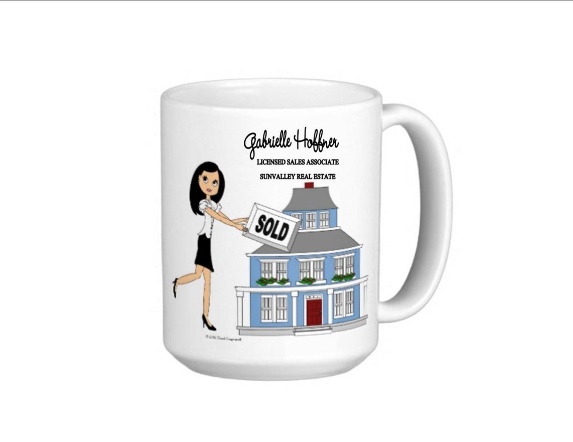 Real Estate Agent Mug Personalized Black Etsy