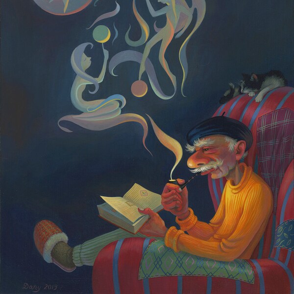 Late Night - impression giclée, 11 x 17 pouces (28 cm x 43 cm), édition ouverte