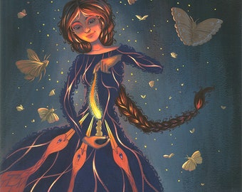 Night Light - giclée print, 8" x 10" (20cm x 25.5cm), Open Edition