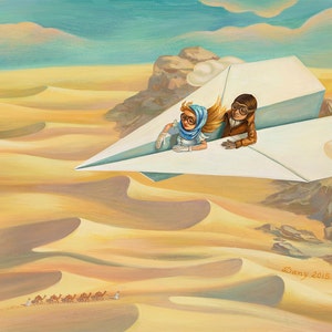 Paper Plane - giclée print, 11" x 17" (28cm x 43cm), Open Edition image 1