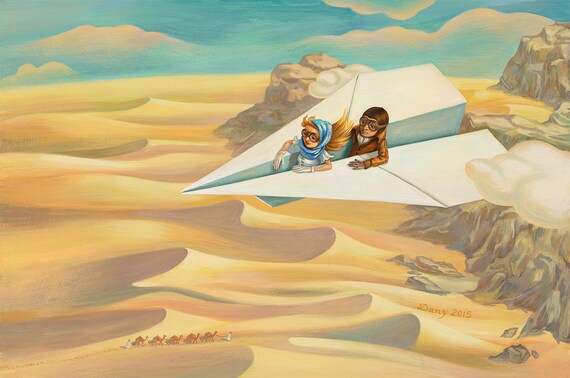 Paper Plane - giclée print, 11" x 17" (28cm x 43cm), Open Edition