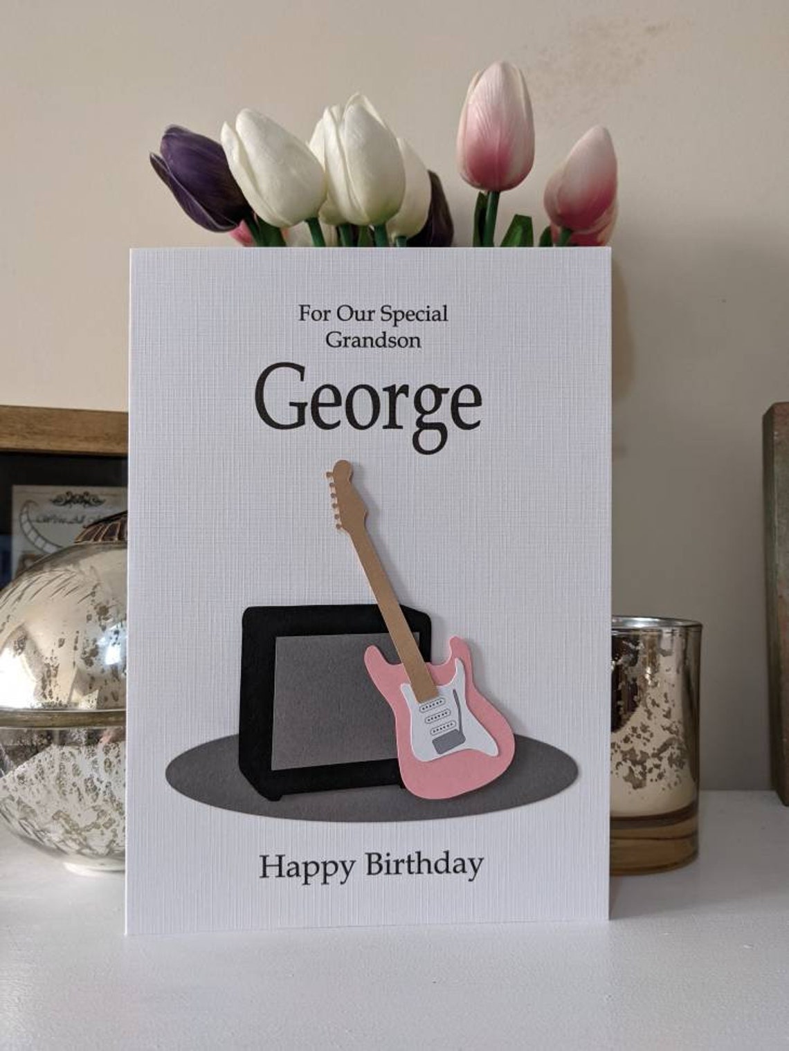 Personalised Electric Guitar Birthday Card Any Age. 16th 18th Etsy UK