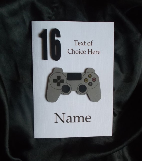 Personalised Playstation Style Birthday Card. With Text Name Etsy UK