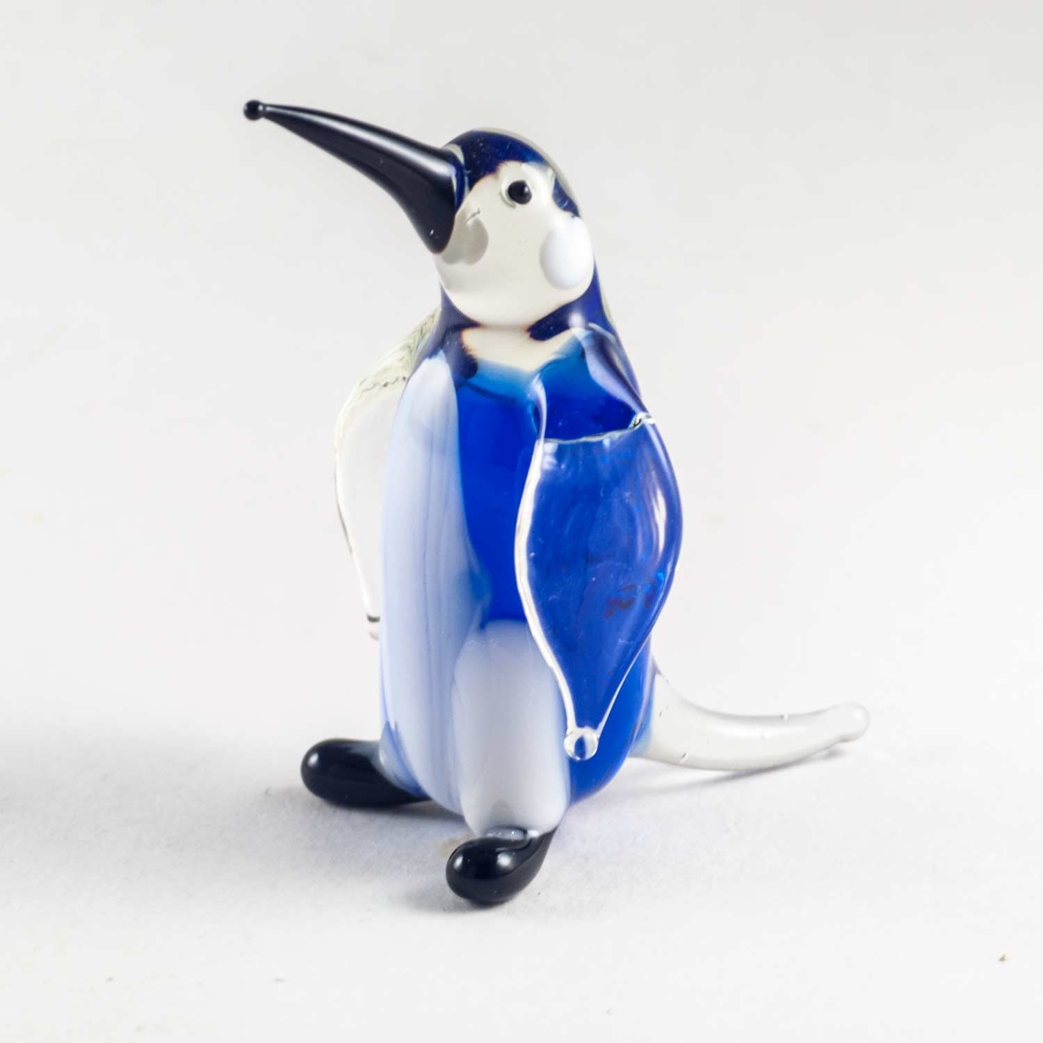 Glass Penguin Figurine / Royal Penguin Statute / Blown Glass Etsy