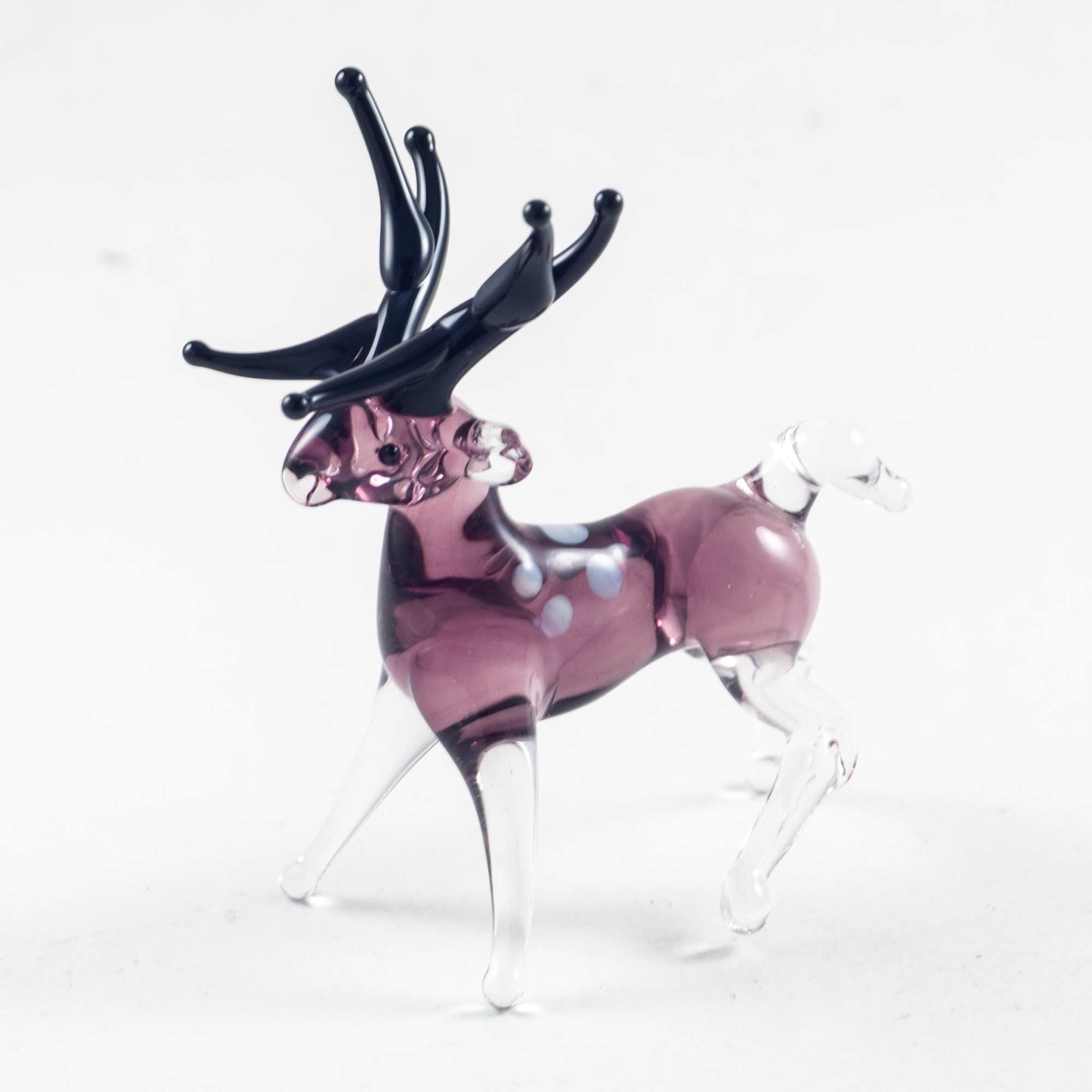 Glass deer figurine Art glass deer Blown glass deer Etsy