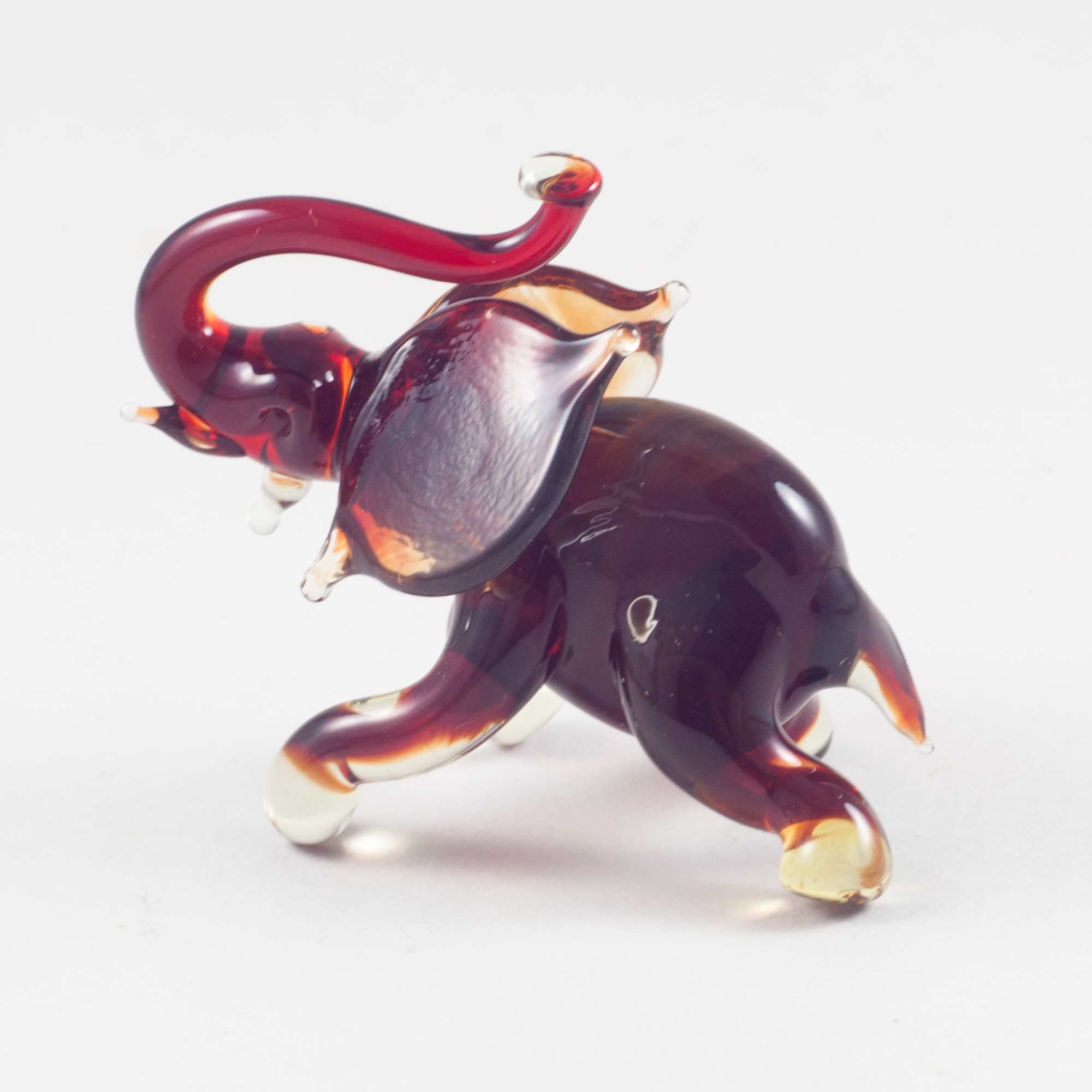 Glass Elephant Figurine / Blown Glass Elephant Figurine / Etsy