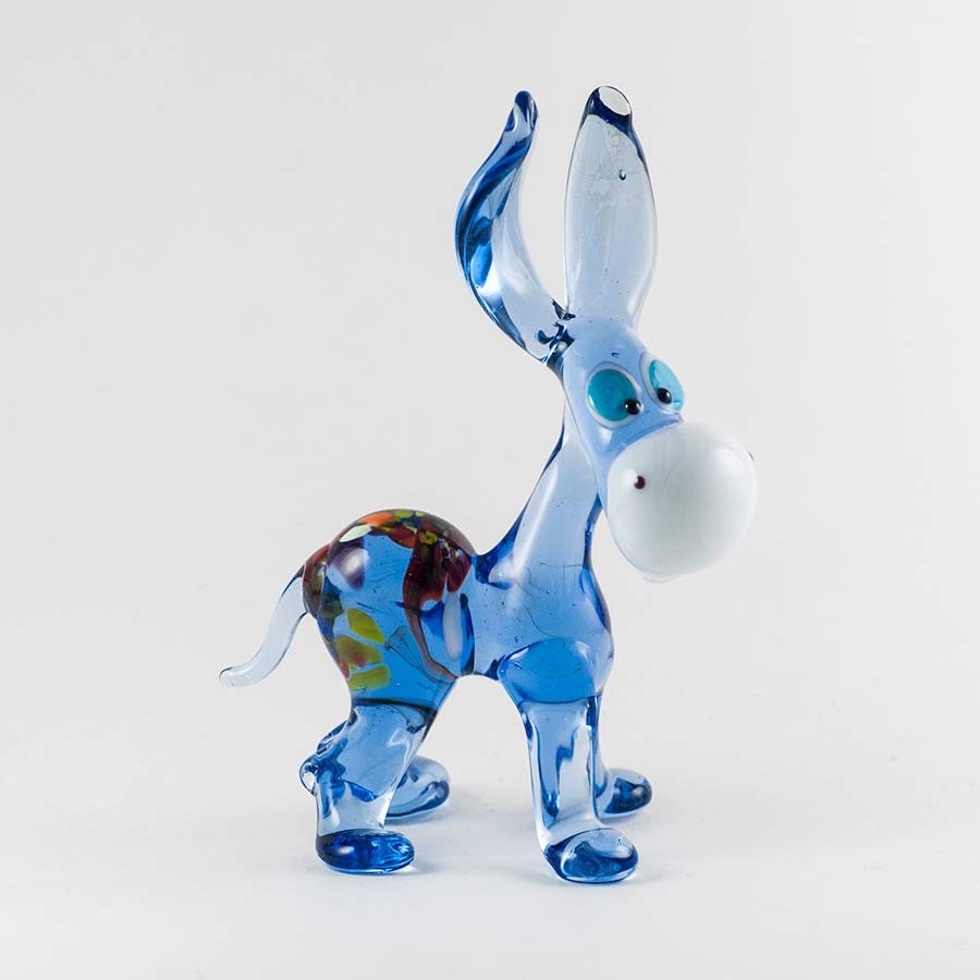 Glass Donkey Figurine Blown Glass Donkey Figure Donkey Etsy