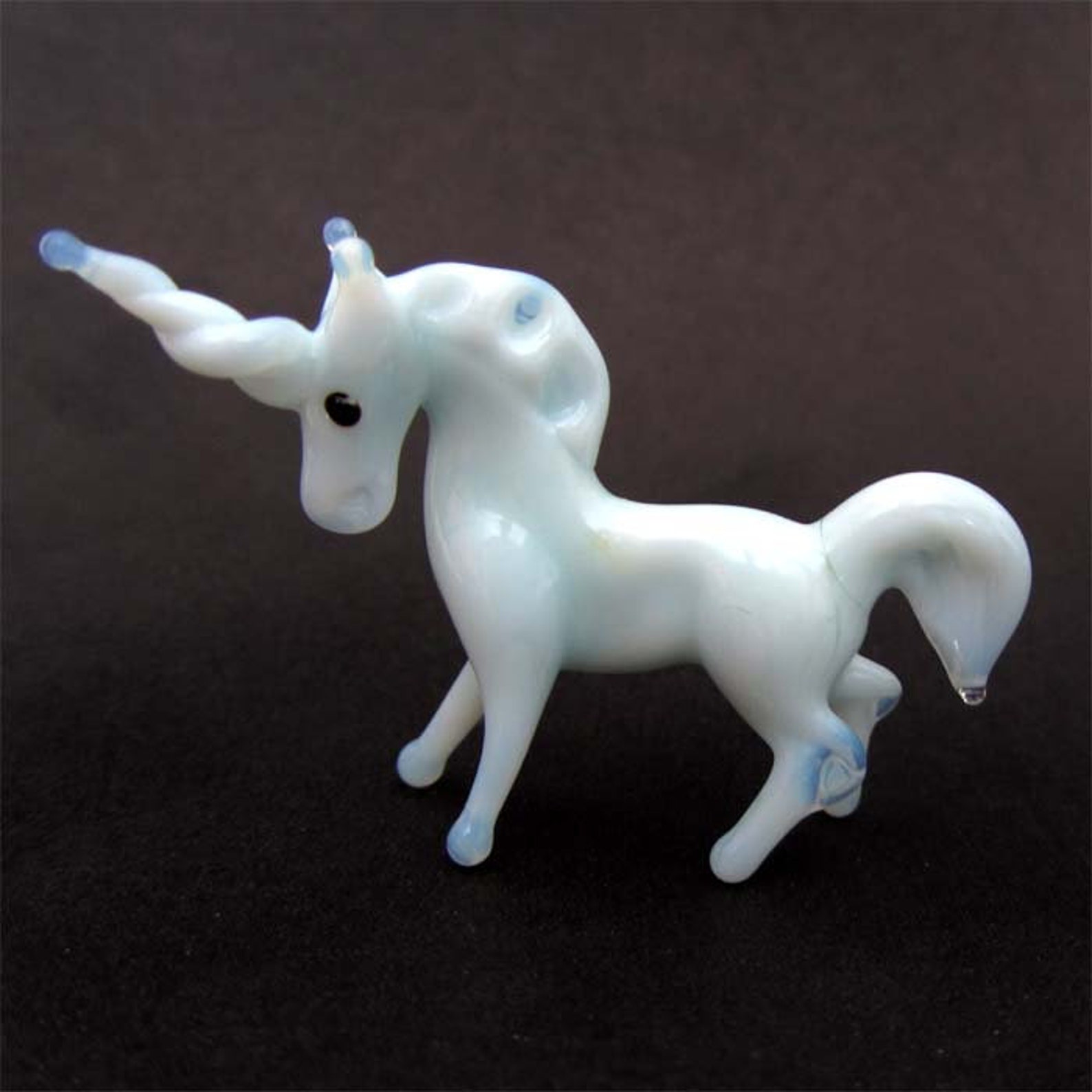 Mini Collectible Glass Unicorn Figurine Tiny Glass Figurine Etsy
