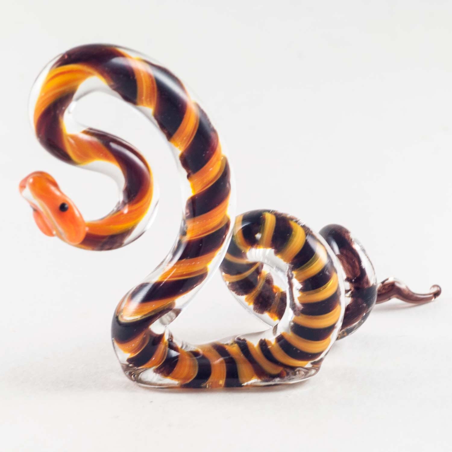 Glass Snake Figurine Blown Glass Snake Glass Snake Etsy