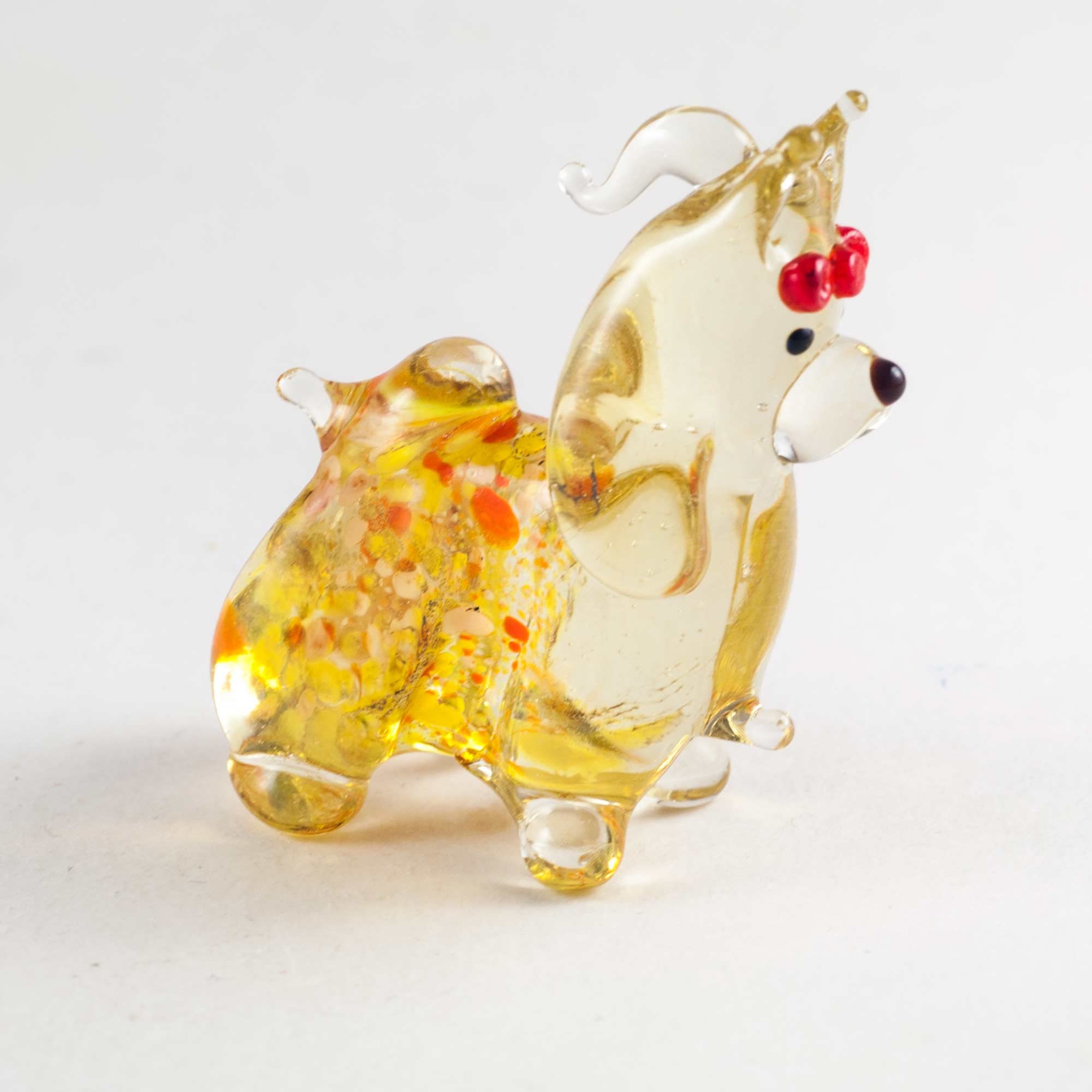 Yorkshire Terrier Figurine Blown Glass Dog Art Glass Dog Etsy