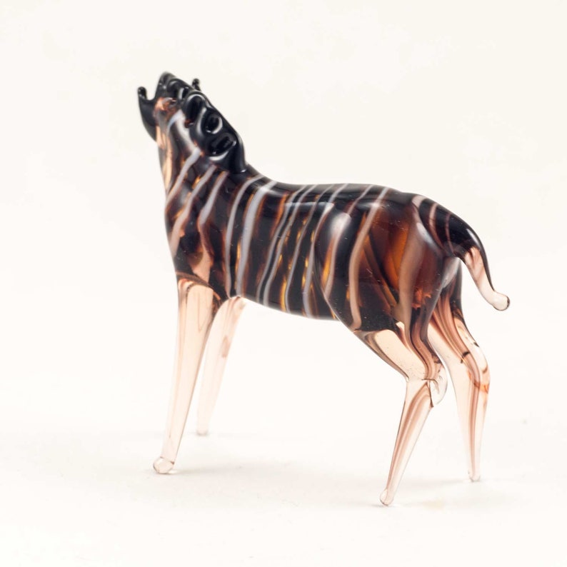 Glass Zebra HandBlown Figurine Glass Collectible Zebra Etsy