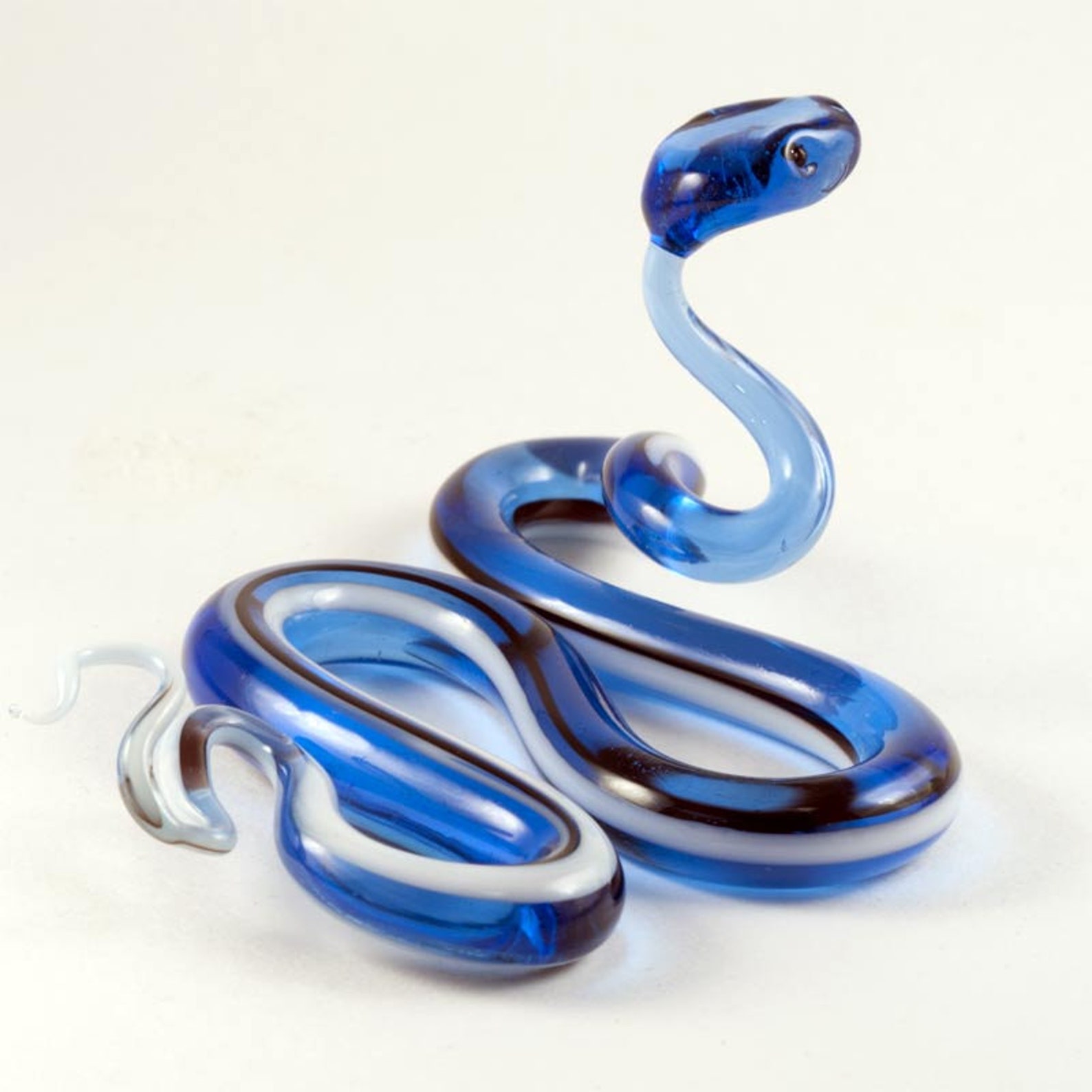 Glass Snake Figurine Blown Glass Snake Glass Snake Etsy
