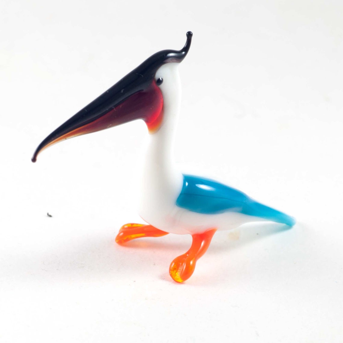 Glass Pelican Figurine / Pelican Collection / Glass Birds / Etsy