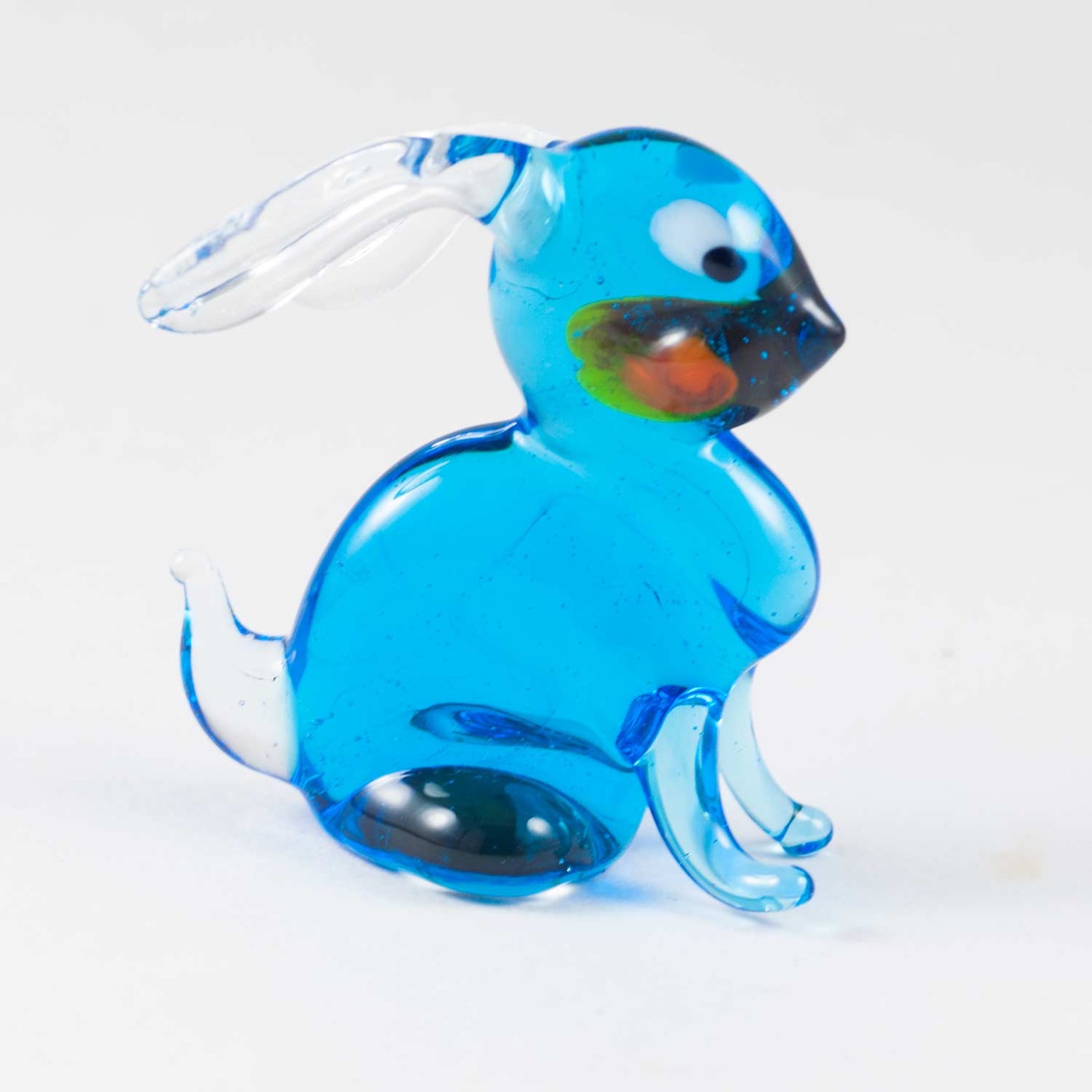 Glass Rabbit Figurine Blown Glass Rabbit Rabbit Miniature Etsy