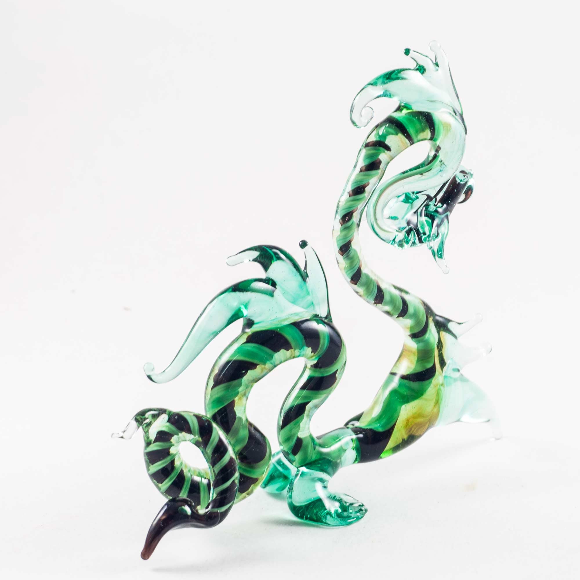 Glass Dragon Figurine Blown Glass Dragon Dragon Miniature Etsy