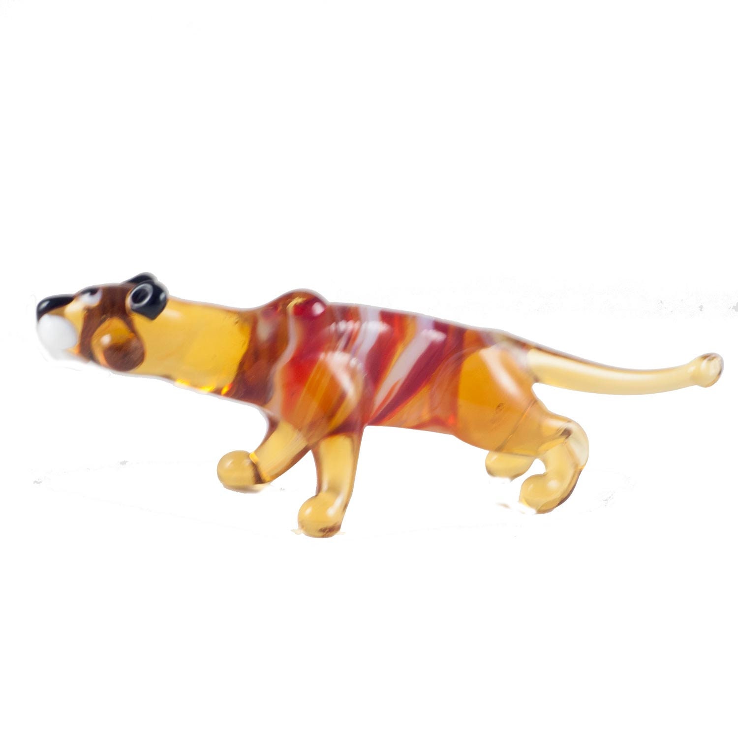 Glass Tiger Figurine / Blown Glass Tiger Figurine / Tiger Etsy