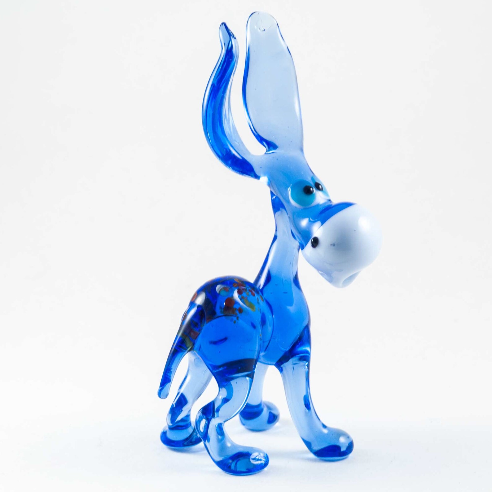 Glass Donkey Figurine Blown Glass Donkey Figure Donkey Etsy
