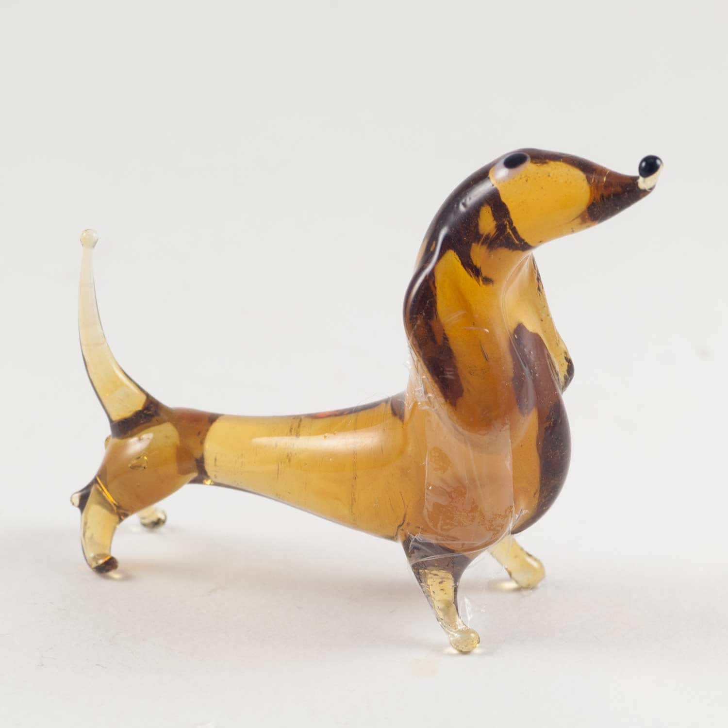 Glass Dachshund Dog Figurine Blown Glass Dog Art Glass Dog Etsy