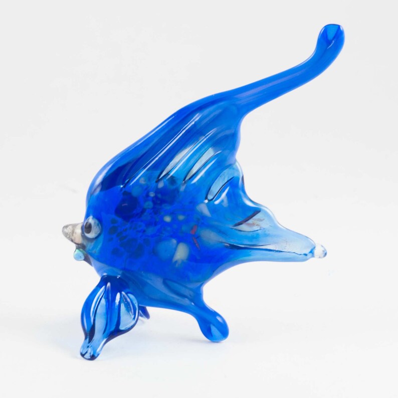 Glass Fish Figurine Blown Glass Fish Miniature Art Glass Etsy